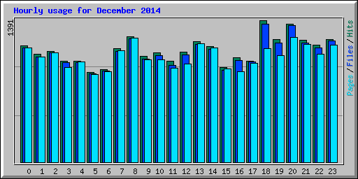 Hourly usage for December 2014