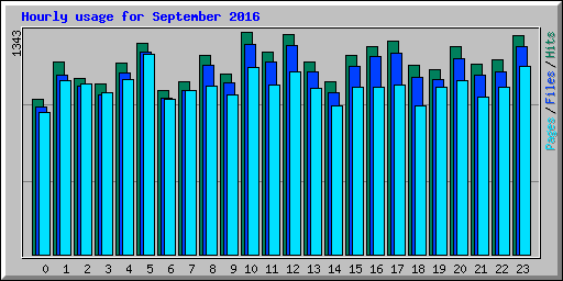 Hourly usage for September 2016