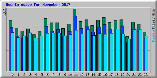 Hourly usage for November 2017