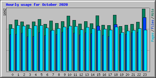 Hourly usage for October 2020