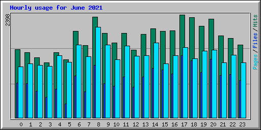 Hourly usage for June 2021