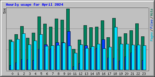 Hourly usage for April 2024