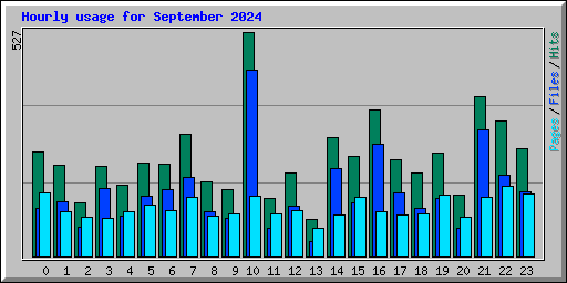 Hourly usage for September 2024