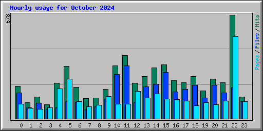 Hourly usage for October 2024