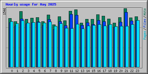 Hourly usage for May 2025