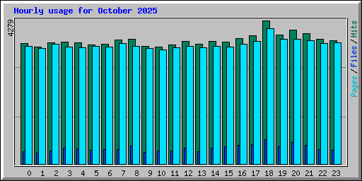 Hourly usage for October 2025