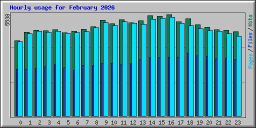 Hourly usage for February 2026