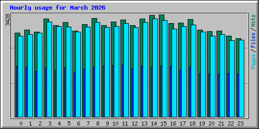 Hourly usage for March 2026